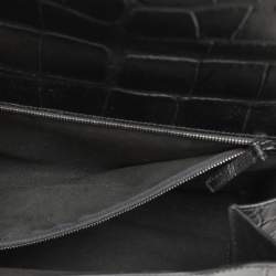 مملوكة مسبقًا Givenchy Black Croc Embossed Leather Pandora Shoulder Bag