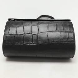 مملوكة مسبقًا Givenchy Black Croc Embossed Leather Pandora Shoulder Bag