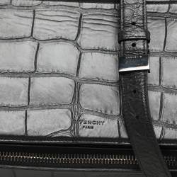 مملوكة مسبقًا Givenchy Black Croc Embossed Leather Pandora Shoulder Bag