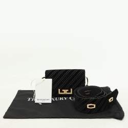 Givenchy Black Velvet Nano Eden Shoulder Bag