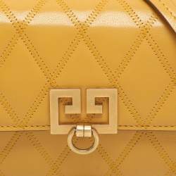 Givenchy Yellow Leather GV3 Crossbody Bag
