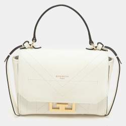 Givenchy White Leather Mini Eden Top Handle Bag