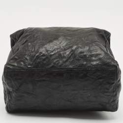 Givenchy Black Crinkled Leather Small Pandora Shoulder Bag