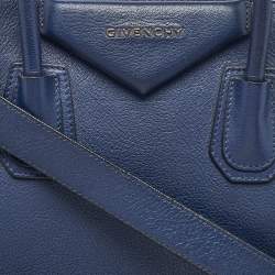 Givenchy Navy Blue Leather Small Antigona Satchel