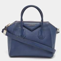 Givenchy Navy Blue Leather Small Antigona Satchel