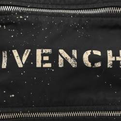 Givenchy Black/Cream Nylon and Leather Small Pandora Shoulder Bag