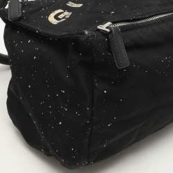 Givenchy Black/Cream Nylon and Leather Small Pandora Shoulder Bag
