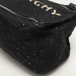 Givenchy Black/Cream Nylon and Leather Small Pandora Shoulder Bag