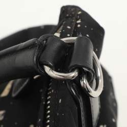 Givenchy Black/Cream Nylon and Leather Small Pandora Shoulder Bag