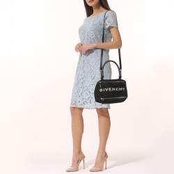 Givenchy Black/Cream Nylon and Leather Small Pandora Shoulder Bag