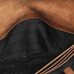 Givenchy Brown Nubuck Leather Flap Continental Wallet