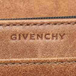 Givenchy Brown Nubuck Leather Flap Continental Wallet