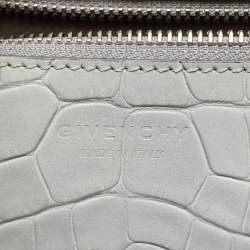 Givenchy Grey Croc and Lizard Embossed Leather Medium Easy Tote
