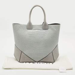 Givenchy Grey Croc and Lizard Embossed Leather Medium Easy Tote