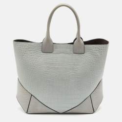 Givenchy Grey Croc and Lizard Embossed Leather Medium Easy Tote