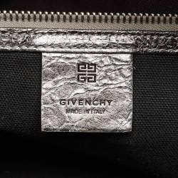 Pre Owned Givenchy Metallic Grey Leather Medium Corset Voyou Shoulder Bag