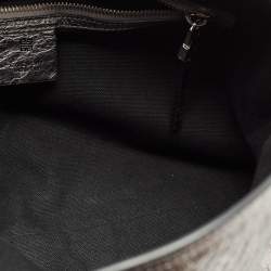 Pre Owned Givenchy Metallic Grey Leather Medium Corset Voyou Shoulder Bag