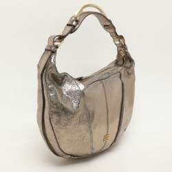 Givenchy Gold Crinkled Leather Hobo