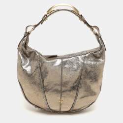 Givenchy Gold Crinkled Leather Hobo