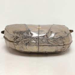 Givenchy Gold Crinkled Leather Hobo