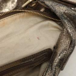 Givenchy Gold Crinkled Leather Hobo