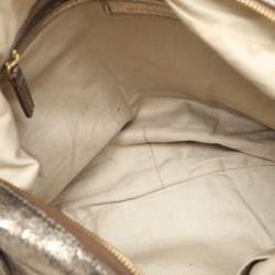 Givenchy Gold Crinkled Leather Hobo