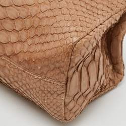 Givenchy Beige Python Leather Pandora Wristlet Clutch