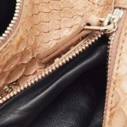 Givenchy Beige Python Leather Pandora Wristlet Clutch