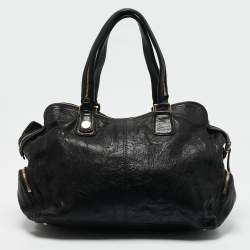 Givenchy Black Leather Multi Zip Satchel
