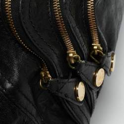 Givenchy Black Leather Multi Zip Satchel