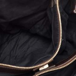 Givenchy Black/Dark Brown Signature Canvas and Leather Double Zip Tote