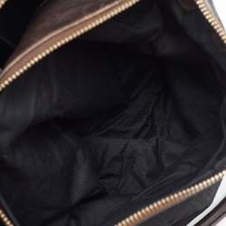 Givenchy Black/Dark Brown Signature Canvas and Leather Double Zip Tote
