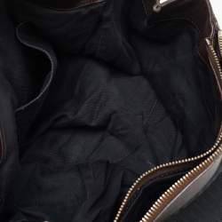 Givenchy Black/Dark Brown Signature Canvas and Leather Double Zip Tote