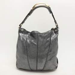 Givenchy Metalic Grey Leather Hobo
