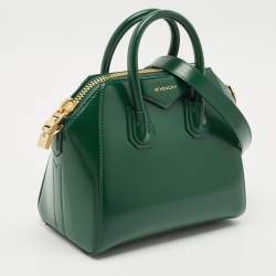 Givenchy Green Leather Mini Antigona Satchel