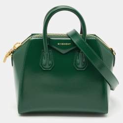 Givenchy Green Leather Mini Antigona Satchel
