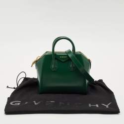 Givenchy Green Leather Mini Antigona Satchel