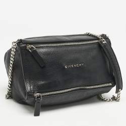 Givenchy Black Leather Mini Pandora Chain Shoulder Bag