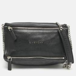 Givenchy Black Leather Mini Pandora Chain Shoulder Bag