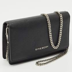 Givenchy Black Leather Pandora Wallet On Chain