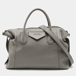 Givenchy Grey Leather Medium Antigona Soft Satchel