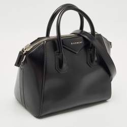 Givenchy Black Glossy Leather Small Antigona Satchel