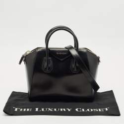 Givenchy Black Glossy Leather Small Antigona Satchel