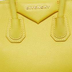 Pre Owned Givenchy Yellow Leather Mini Antigona Satchel