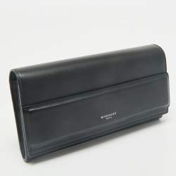 Givenchy Black Leather Horizon Continental Wallet