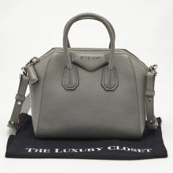 Givenchy Grey Leather Mini Antigona Satchel