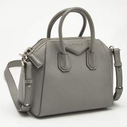 Givenchy Grey Leather Mini Antigona Satchel