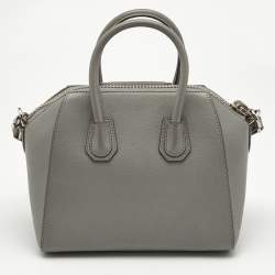 Givenchy Grey Leather Mini Antigona Satchel