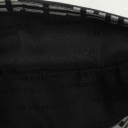 Pre Owned حقيبة كتف جيفنشي قماش وتوقيع جلد أسود/رمادي