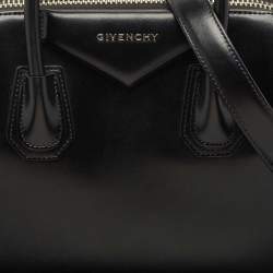 Givenchy Black Glossy Leather Small Antigona Satchel